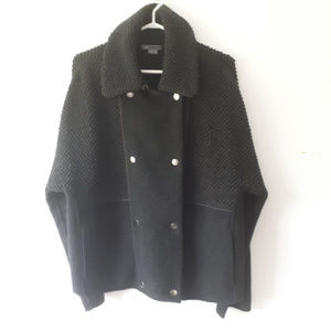 Vince Women's Sherpa Boucle Coat Sz Large Peacoat